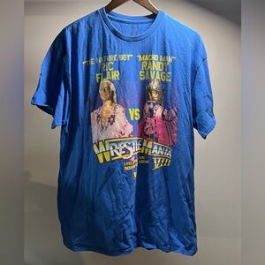 Randy Macho Man Savage vs Ric Flair Wrestlemania VIII 8 WWE Wrestling T-Shirt XL